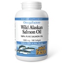 Naturlige faktorer Wild Alaskan Salmon Oil gir Omega-3, EPA, DHA og vitamin D, støtter hjerne og hjerte helse, 180 Softgels