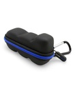 CAMPATIX Astma Inhaler Travel Case med Lanyard og Clip-on Keychain Carabiner, inneholder innhaleringsholder sak kun, svart