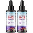 Vitamatic 2 Pakker raskt fungerende flytende vitamin B12 5000 mikrog (Metylkobalamin) - Naturlig Berry Flavor - Sublingual Supplement - raskere absorpsjon - 2 OZ