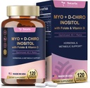 Totaria Inositol Supplement for kvinner med vitamin D3, Folat, 40:1 Forhold Myo-Inositol 3000mg & D-Chiro Inositol 75mg kompleks, vitamin B8 Inositol Supplement for kvinner hår, negl, hud helse