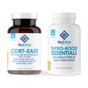 NuEthix Formuleringer Cortisol og Thyroid Støtte Supplement Bundle: Cort-Eaze Cortisol-Control Supplement, 60 kapsler, 30 serveringer og Thyro-Boost Essentials, 90 kapsler