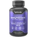 Naturalis Evening Primrose Olje (1300mg) | 100% naturlig fra New Zealand | Ikke-GMO, Soja & Glutenfri, Zero Filler | 120 Softgels