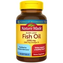Burp-Less Fiskeolje 1200 mg, 60 Softgels, Fish Oil Omega 3 Supplement for hjerte helse