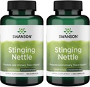 Swanson Stinging Nettles - Herbal Supplement Prostate Health & Urin Tract Support - Naturlig formel som støtter pustende helse og flytende balanse - (120 kapsler) (2 pakke)