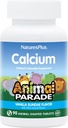 NaturesPlus Animal Parade Kalsium, Vanilla Sundae Flavor - 90 Animal-Shapede Chewable Tabletter - Pakke med 2 - fremmer sunne bein - Vegan, Glutenfri - 180 Total Services