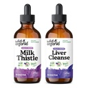 Wild & Organic Milk Thistle Tinktur 4 fl oz & Liver Cleanse Tinktur 4 fl oz