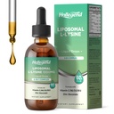 Liposomal L-lysine 1000MG flytende dråper, Lysin Supplement for kvinner og barn med vitamin C, B6, D3, B12 & sink gluconat, hud og leppe helse, immun- og kollagenproduksjonsstøtte, sitronflavor, 2 fl oz