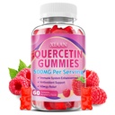 Quercetin Gummies 500mg for barn og voksne, organisk Quercetin kosttilskudd med Bromelain Sink Vitamin C og D3 støtte antioksidant og immunsystem helse, bringebær flavor 60 greve