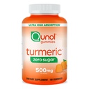 Qunol null sukker gummi, gummi med 500mg gummi curcumin, felles støtte supplement, ultra høy absorpsjon gummi curcumin, vegetarisk, glutenfri, 90 greve