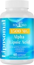 Fogoro Alpha Lipoic Acid 1500 mg-Liposomal ALA Supplement for cellulær energi produksjon,Lipidmetabolisme, fri radikal Scavenger,60 Softgels