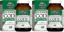 Hage av livsvitamin K2 og K1, Vitamin Kode Vegan K Kompleks for bein styrke og hjerte helse, Omega rike Flax frøolje, spor Mineraler, Probiotika, 60 dagers forsyning, (pakke av 2)