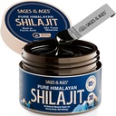 Ren Himalayan Shilajit Resin – 500 mg Maks styrke organisk fulvsyre-kompleks for menn og kvinner – Lab testet med 85 + spormineraler – energi, utholdenhet og mental ytelse – 30 g Jar