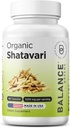 Organisk Shatavari 1200mg, 60 Kapsler - Lactation Support Vitaminer, Hormonal Balance for kvinner, Asparagus Racemosus Root