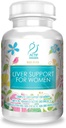 ACTIF Liver Support for kvinner med 20+ avanserte faktorer og Omega-3 - Ikke GMO, laget i USA, 90 count