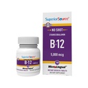 Superior Source No Shot Vitamin B-12 Cyanocobalamin 5000 mikrog - Vitamin B-12 til å støtte energiproduksjon, hjerne helse og total velvære - sublingual tabletter - 100 løselige tabletter
