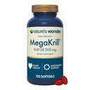 Naturens Wonder Mega Krill Extra Styrke Krill Oil 500mg med Omega 3 Fosfolipider og Astaxanthin, støtter hjertehelse, 120 dagers levering av Softgels