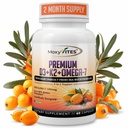MoxyVites vitamin D3 K2 5000 IU – høy absorpsjon D3 + K2 MK-7 med Sea Buckthorn Oil & Omega-7 – Bein, hjerte og immunstøtte for kvinner og menn – 60 Vegankapsler