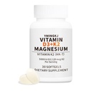 Vitamin D3 K2 5000 IU Softgels med magnesium Supplement - & 120mcg MK-7 K2 for Bone Helse & Immun Support - Ikke-GMO & Glutenfri Softgels med MCT Olje- 30 Softgel