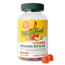 MegaFood Vitamin D3 K2 Gummies - Vitamin D 5000 IE for Bone & Immune Helse Plus Støtte for optimal kalsiumabsorpsjon - Peach Flavor, Pectin Basert - 60 Vegetarisk D3 og K2 Kosttilskudd, 30 Services