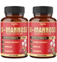 2 pakker 60 greve 4 måneder - D-Mannose Capsules - Natural Urinal Tract Health & Immune Support - 7in1 med Cranberry, Dandelion, Hibiscus og mer