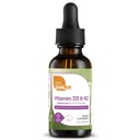 Zahler vitamin D3 K2 dråper, flytende D3 med K2, 1000 IU vitamin D og 1000mcg K2 per servering, støtter beintetthet og kalsiumabsoprsjon, 1Fl Oz.
