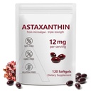 Astaxanthin 12 mg, 120 Softgels, 4 måneders forsyning, Premium Astaxanthin Antioksidant kosttilskudd med antioksidant aktivitet, støtter øye, immun, felles, hud helse, intern sirkulasjon