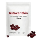 Astaxanthin 12 mg, 120 Softgels, Maks styrke antioksidant med kokosolje, naturlig formel, høy absorpsjon for øye og hud støtte, naturlig formel, ikke-GMO, Glutenfri
