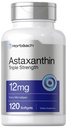 Horbäach Astaxanthin Supplement | 12 mg | 120 Softgels | Trippel styrke | fra Microalgae | Ikke-GMO & Glutenfri