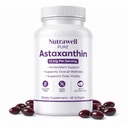 IRMI Nutrawell Astaxanthin 12 mg Softgels, Premium Natural Astaxanthin | Glutenfri, Ikke-GMO | Daily Eye & Skin Support, 60 Myke geler
