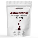 Astaxanthin Supplement med 12mg Hematococcus Pluvialis Softgels – høy potens Antioksidant støtte for øye, immun og hud helse, Algae Basert formel, 120 Softgels (4-måneders forsyning)