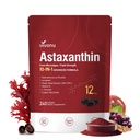 VivoNu Astaxanthin 12 mg Kosttilskudd, 240 Softgels, Frisk Hematococcus Pluvialis 10 i 1 Astaxanthin Antioksidant Kosttilskudd, støtter øye, hud, felles, hjerne, hjerte og immunsystem helse