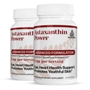 TURNER New Zealand Astaxanthin Power med UAF1000+, Antioksidant Supplement, 12 mg Astaxanthin, 60 serveringer, 2 flaske