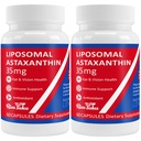 35mg Liposomal Astaxanthin Supplement - Kraftig Antioksidant støtte for huden, Joint & Eye Health - Naturlig Anti-Aging formel med ren Astaxanthin - Vegan, ikke-GMO, 120 kapsler