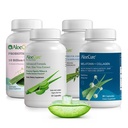 AloeCure Organic Aloe Vera Capsules Pack - 4 stykker - Melatonin + Collagen, VeraFlex, Aloe Vera Capsules, Probiotic + Enzyme