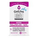 GoLive Probiotic for kvinner – sukkerfri synbiotiske pulver med prebiotika, tranebær, biotin, B12 & D3-25 milliarder CFU, 10 kliniske strimler – støtter Vaginal, Digestive, UT & Immune Health