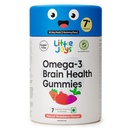 Little Joys Omega-3 (DHA) Brain Gummies for barn. 7-12 år. 30 dagers pakke. Plant Based Omega-3 Kosttilskudd. Laget med Chicory rotfiber for Gut Health. Multivitamins Rich. Ingen sukker.