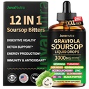 (4 Fl Oz) Soursop Bitters flytende dropper 12 i 1 med sjø Moss, Moringa, Turmeric, Echinacea & Ashwagandha ekstrakt - Herbal Tonic for Digestive Wellness & Immune Support