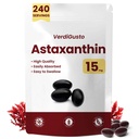 15 mg Astaxanthin | 240 Softgels | Astaxanthin Supplements | 8 måneders forsyning | Antioksidant støtte, øye og hud helse | Intern sirkulasjon | Ikke-GMO, Glutenfri, Ingen soya