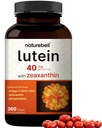 Lutein 40mg + Zeaxanthin 1.600mcg, 360 Softgels |4-i-1 Formula med Astaxanthin, Omega-3 & Fosfolipider | Marigold Blomsterekstrakt | Støtter øye, hjerne og visjon helse | Ikke-GMO, Glutenfri