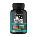 NAD + Supplement Complex – NAD Supplement + 300 mg med Astaxanthin, urolitin A, Resveratrol, CoQ10 & Antioksidant blanding – Cellular Energy, Mitochondrial Support – 120 greve (Pack of 1)