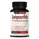 Astaxanthin Supplement med Omega-3, vitamin E & Lutein – 60 kapsler for super antioksidant støtte, energiforsterkning, mental klarhet og øye / hudpleie – trippelhandling formel (Powerful Antioksidant Complex)