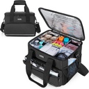 Trunab Isolert medisinsk veske med justerbare dividere, medisinske forsyninger vann-resistant veske for hjem, reise, camping, tom pose - patentert design, svart