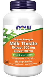 NÅ Mattilskudd, Silymarin Melk Thistle Extract 300 mg med artichoke og Dandelion, dobbel styrke, støtter leverfunksjon*, 250 Veg Kapsler (1)