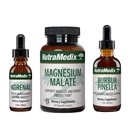 NutraMedix Energisett - 3- Piece Kit Inkluderer ekstrakter av Astragalus, Rhodiola, Ginseng & Schisandra, Burbur-Pinella Detox Drops & Magnesium Malate Kapsler for generell velvære