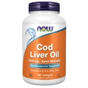 NU Mattilskudd, Cod Liver Oil, Ekstra styrke 1000 mg med vitaminer A & D-3, EPA, DHA, 180 Softgels