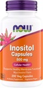 NOW Foods Inositol 500 mg, Superior Myo Inositol Form, for sunne membranfunksjon*, cellulær helse*, støtte for kvinner* Kosher, egnet for veganer - 200 vegetariske kapsler (pakke med 1)