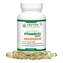 Zaytun Halal Vitamin D3 5000 IE, 180 Mini Softgels, Støtter Bein, Sunn Muskelfunksjon & Immune, Premium Vitamin D fra Saflower Oil, 6 måneders forsyning, ikke-GMO, Glutenfri, laget i USA