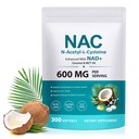 AIQIUSHA NAC Supplement 600mg, N-Acetyl Cystein Softgels med kokos og MCT olje, daglig wellness støtte, ikke-GMO, Glutenfri, 300 Softgels