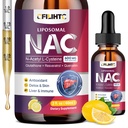 Liposomal flytende NAC Supplement N-Acetyl Cystein Dropper, N Acetyl Cysteine 600 mg med glutation, resveratrol & sink for voksne og barn Liver Lung Antioksidant Immun & Hud Helse, sitron 2 Fl Oz