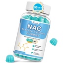 NAC Gummies, NAC Supplement med Melk Thistle, Selenium, B6, B12 - Antioksidant, immunstøtte - N Acetyl Cysteine 600 mg per Gummy - Blåbær Flavored, 60 Cts
